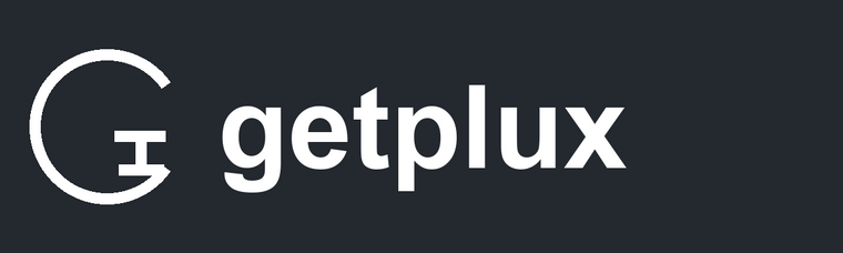 getplux logo dark background | getplux brand logo